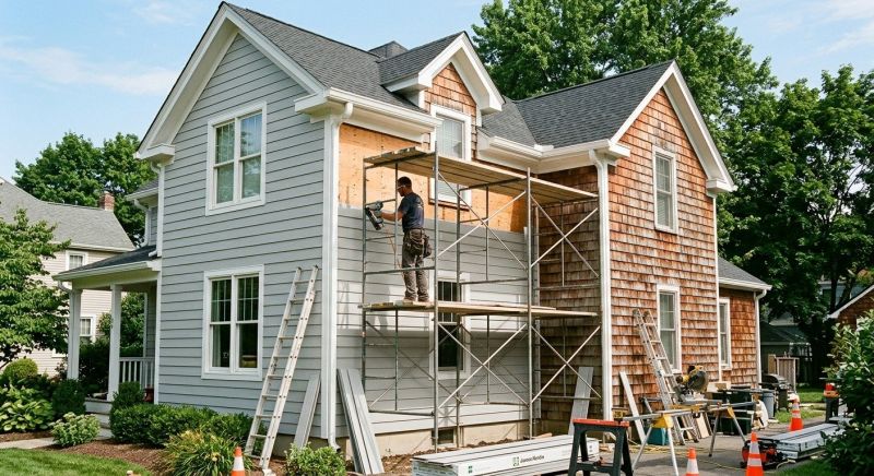 Our team working on Siding Service projects in Asheville, NC